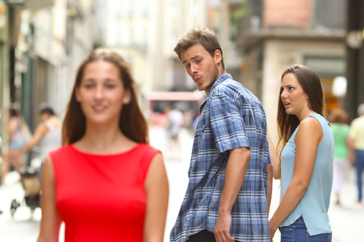 Distracted Boyfriend meme about UKLASH