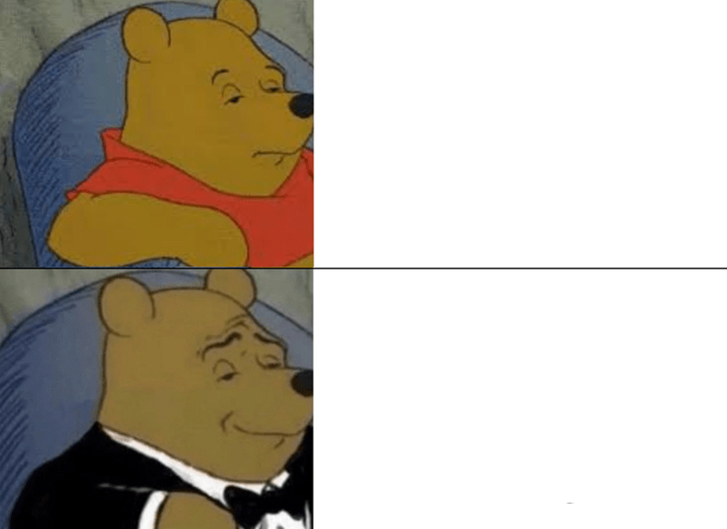 Tuxedo Winnie The Pooh meme about UKLASH